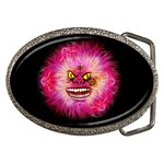 Monster Pink Eyes Aggressive Fangs Belt Buckles Front