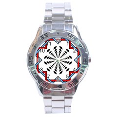 Star Illusion Mandala Stainless Steel Analogue Watch by HermanTelo
