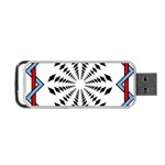 Star Illusion Mandala Portable USB Flash (Two Sides) Front