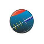 Rocket Spaceship Space Galaxy Hat Clip Ball Marker (4 pack) Front