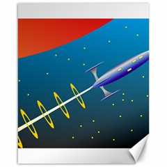 Rocket Spaceship Space Galaxy Canvas 16  X 20  by HermanTelo