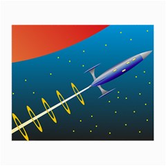 Rocket Spaceship Space Galaxy Small Glasses Cloth (2 Sides) by HermanTelo