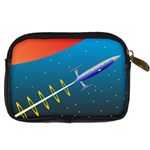 Rocket Spaceship Space Galaxy Digital Camera Leather Case Back