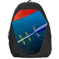 Rocket Spaceship Space Galaxy Backpack Bag by HermanTelo