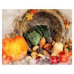 Pumpkin Vegetables Autumn Double Sided Flano Blanket (medium)  by Pakrebo