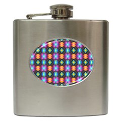 Squares Spheres Backgrounds Texture Hip Flask (6 Oz) by HermanTelo