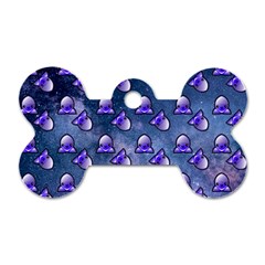Kawaii Space Rocket Pattern Dog Tag Bone (one Side) by snowwhitegirl