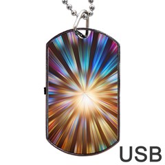 Background Spiral Abstract Dog Tag Usb Flash (one Side) by HermanTelo