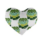 Cactus Pattern Standard 16  Premium Heart Shape Cushions Front