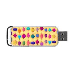 Colorful Background Stones Jewels Portable Usb Flash (one Side) by HermanTelo