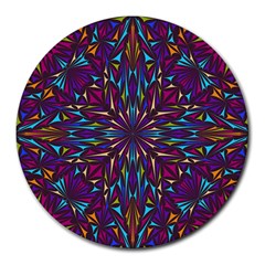 Kaleidoscope Triangle Curved Round Mousepads by HermanTelo