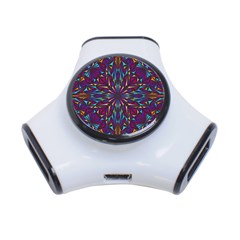 Kaleidoscope Triangle Curved 3-port Usb Hub by HermanTelo