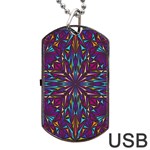 Kaleidoscope Triangle Curved Dog Tag USB Flash (Two Sides) Back