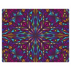 Kaleidoscope Triangle Curved Double Sided Flano Blanket (medium)  by HermanTelo