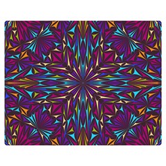 Kaleidoscope Triangle Curved Double Sided Flano Blanket (medium)  by HermanTelo