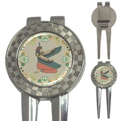 Egyptian Woman Wings Design 3-in-1 Golf Divots by Sapixe