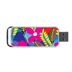 Pattern Leaf Polka Rainbow Portable Usb Flash (one Side) by HermanTelo