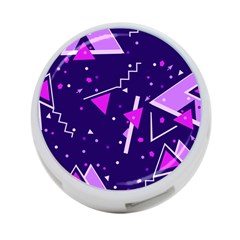 Purple Blue Geometric Pattern 4-port Usb Hub (two Sides) by HermanTelo