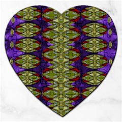 Divine Flowers Striving To Reach Universe Jigsaw Puzzle (heart) by pepitasart