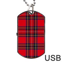 Royal Stewart Tartan Dog Tag Usb Flash (one Side) by impacteesstreetwearfour