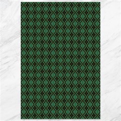 Argyle Dark Green Brown Pattern Canvas 12  X 18  by BrightVibesDesign