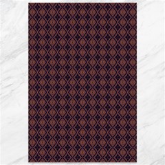 Argyle Dark Purple Yellow Pattern Canvas 12  X 18  by BrightVibesDesign
