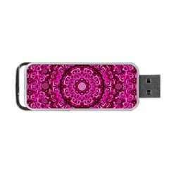 Happy Florals  Giving  Peace And Great Feelings Portable Usb Flash (one Side) by pepitasart