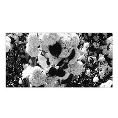 Black And White Snowballs Satin Shawl by okhismakingart