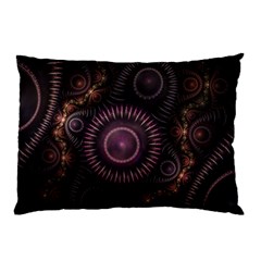 Fractal Gears Steampunk Gearwheel Pillow Case by Pakrebo