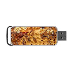Bees Nature Animals Honeycomb Portable Usb Flash (two Sides) by Pakrebo