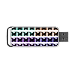 Seamless Wallpaper Butterfly Pattern Portable Usb Flash (one Side) by Pakrebo