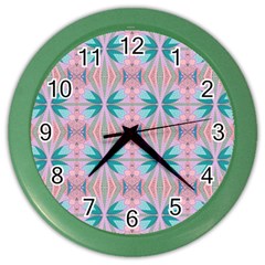 Seamless Wallpaper Pattern Color Wall Clock by Pakrebo