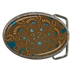 Fractal Abstract Belt Buckles Front