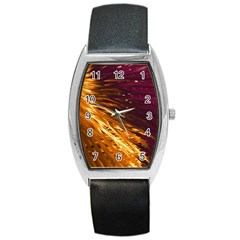Lines Curlicue Fantasy Colorful Barrel Style Metal Watch by Bajindul
