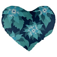 Graphic Design Wallpaper Abstract Large 19  Premium Flano Heart Shape Cushions by Pakrebo