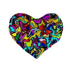 Ml-c5-8 Standard 16  Premium Heart Shape Cushions by ArtworkByPatrick