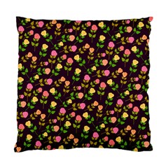 Flowers Roses Brown Standard Cushion Case (two Sides) by Bajindul