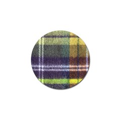 Yellow Plaid Flannel Golf Ball Marker by snowwhitegirl