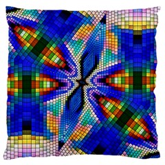 Art Kaleidoscope Meditation Mosaic Large Cushion Case (two Sides) by Wegoenart
