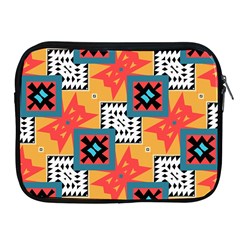 Shapes On A Brown Background Pattern              Apple Ipad 2/3/4 Protective Soft Case by LalyLauraFLM