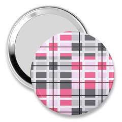 Fabric Textile Nursery Pale Baby 3  Handbag Mirrors by Simbadda