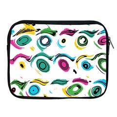Distorted Circles On A White Background                Apple Ipad 2/3/4 Protective Soft Case by LalyLauraFLM