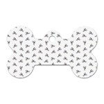 Cycling Motif Design Pattern Dog Tag Bone (One Side) Front