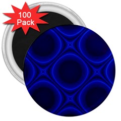 Abstract Background Design Blue Black 3  Magnets (100 Pack) by Sudhe