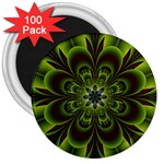 Abstract Flower Artwork Art Floral Green 3  Magnets (100 pack) Front