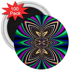 Abstract Artwork Fractal Background Art 3  Magnets (100 Pack) by Sudhe