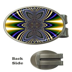 Abstract Artwork Fractal Background Money Clips (oval)  by Sudhe