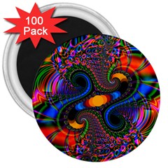 Abstract Fractal Artwork Colorful 3  Magnets (100 Pack) by Sudhe