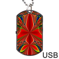 Abstract Abstract Art Fractal Dog Tag Usb Flash (two Sides) by Sudhe