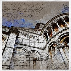 Building Architecture Columns Canvas 12  X 12  by Wegoenart